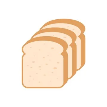 Sliced bread flat vector Stockillustratie