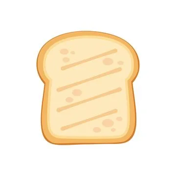 Sliced bread icon in flat style. Bread toast vector illustration on isolate.. Illustrazione stock