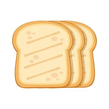 Sliced bread icon in flat style. Bread toast vector illustration on isolate.. Illustrazione stock