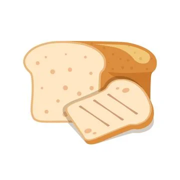 Sliced bread icon in flat style. Bread toast vector illustration on isolate.. Illustrazione stock