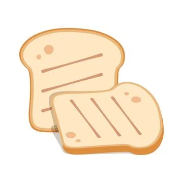 Sliced bread icon in flat style. Bread toast vector illustration on isolate.. Stock Illustration