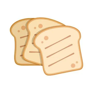 Sliced bread icon in flat style. Bread toast vector illustration on isolate.. Illustrazione stock
