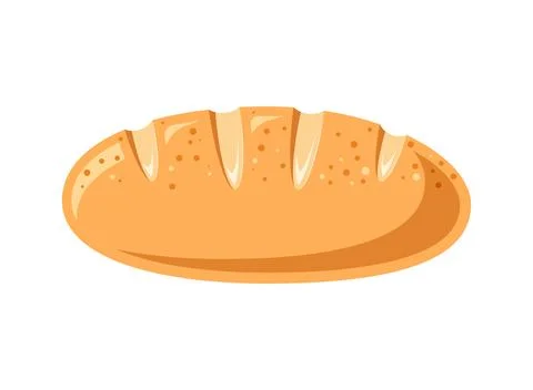 Sliced bread icon in flat style. Bread toast vector illustration on isolate.. Illustrazione stock