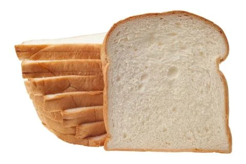 Sliced bread isolated Stock Photos