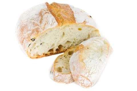 Sliced bread isolated Stock Photos