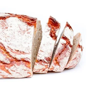 Sliced bread isolated Stock Photos