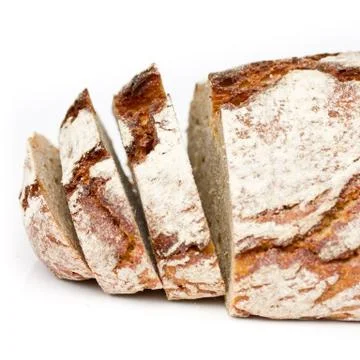 Sliced bread isolated Stock Photos