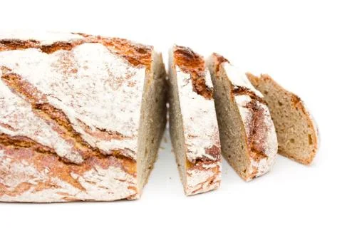 Sliced bread isolated Stock Photos