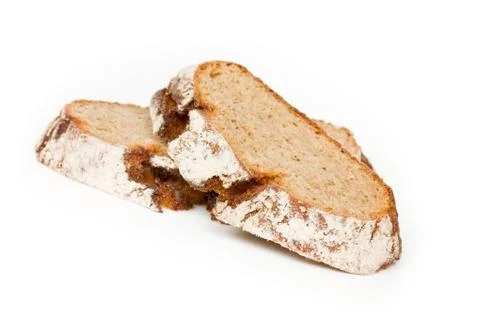 Sliced bread isolated Stock Photos