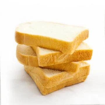 Sliced bread isolated on white background Stock Photos