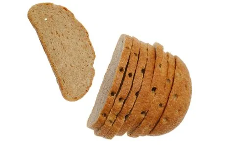 Sliced bread isolated on white background Stock Photos