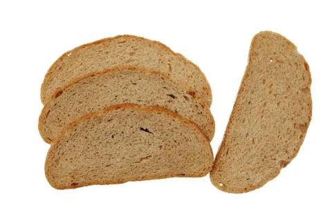 Sliced bread isolated on white background Stock Photos
