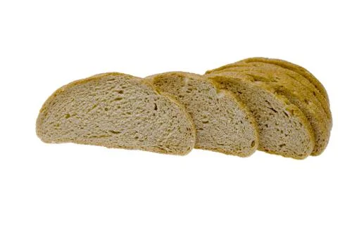 Sliced bread isolated on white background Stock Photos