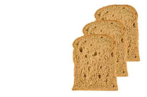 Sliced bread isolated on white background Foto stock