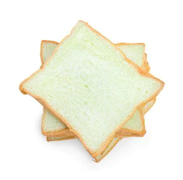 Sliced bread isolated on white background Stock Photos