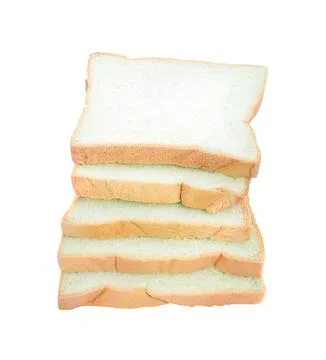 Sliced bread isolated on white background Stock Photos