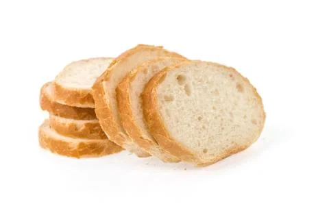 Sliced bread isolated on white background Stock Photos