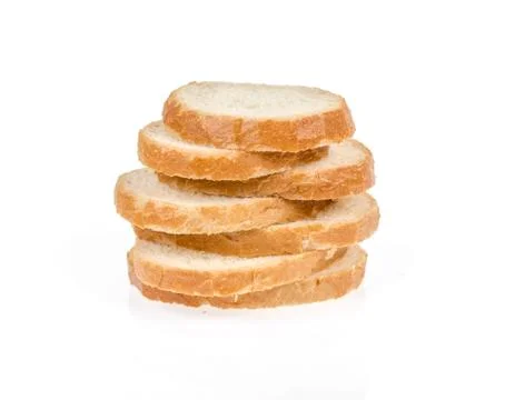 Sliced bread isolated on white background Stock Photos
