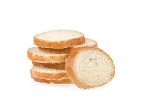 Sliced bread isolated on white background Stock Photos