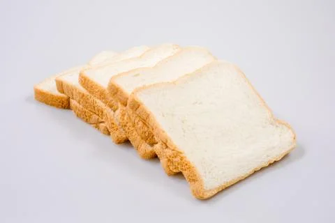 Sliced bread isolated on white background Stock Photos