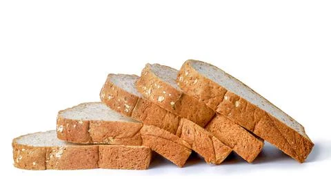 Sliced bread isolated on white background Stock Photos