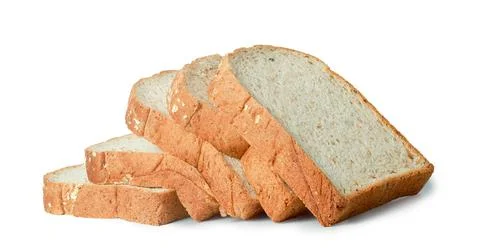 Sliced bread isolated on white background Stock Photos