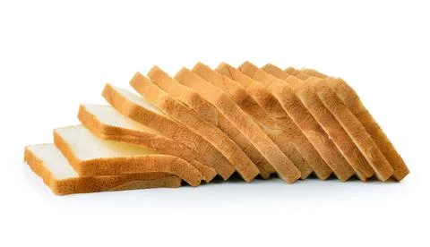 Sliced bread isolated on white background 스톡 사진