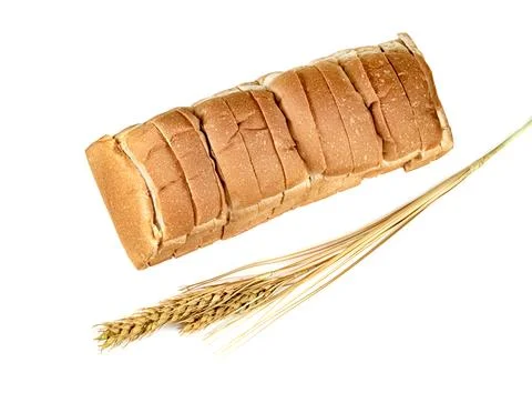 Sliced bread isolated on white background 스톡 사진