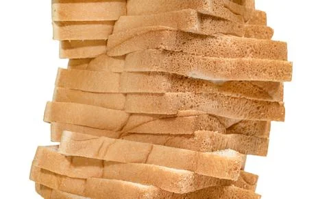 Sliced bread isolated on white background Stock Photos