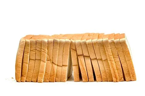 Sliced bread isolated on white background Stock Photos