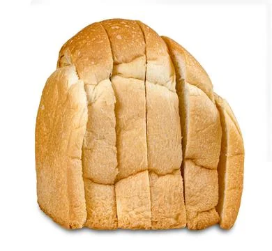 Sliced bread isolated on white background Stock Photos