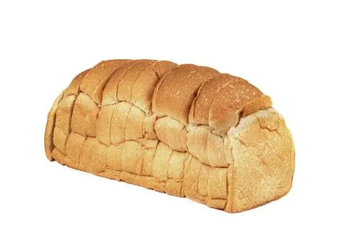 Sliced bread isolated on white background Stock Photos