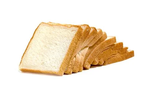 Sliced bread isolated on white background Stock Photos