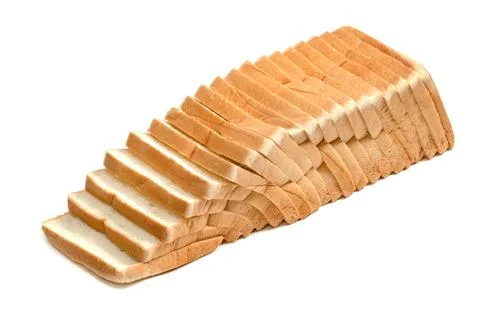 Sliced bread isolated on white background Stock Photos