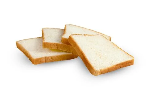 Sliced bread isolated on white background Stock Photos