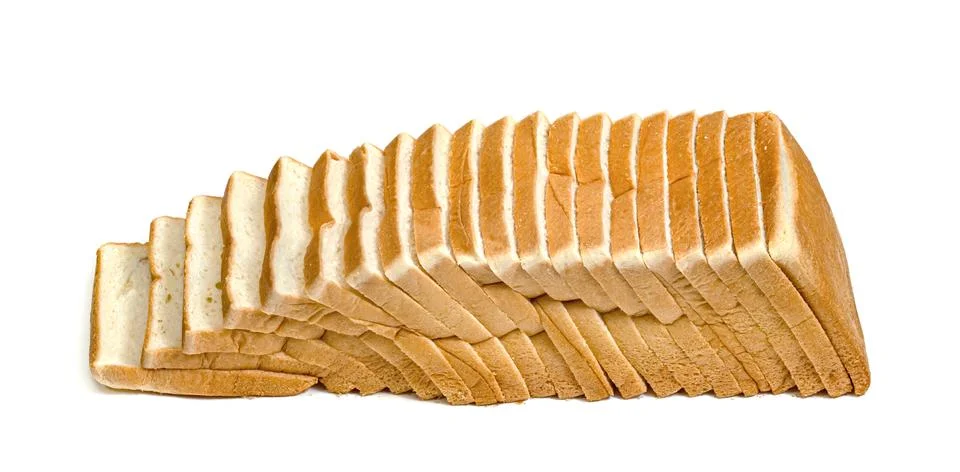 Sliced bread isolated on white background 스톡 사진
