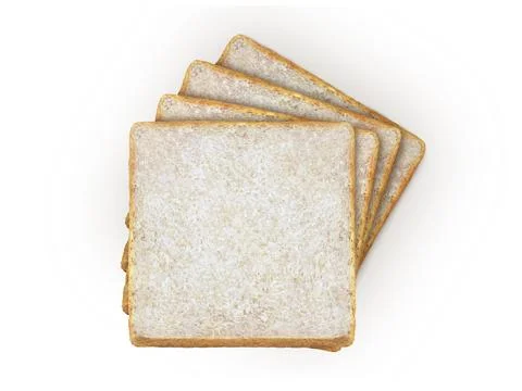 Sliced bread isolated on white background Stock Photos