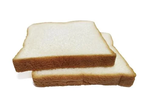 Sliced bread isolated on white background Stock Photos