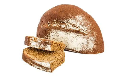 Sliced of bread, isolated on white background Stock Photos