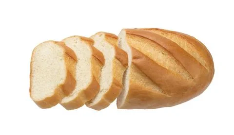 Sliced bread isolated on white background Stock Photos