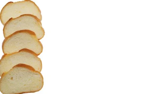 Sliced bread isolated on the white Stock Photos