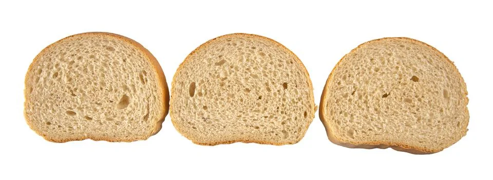 Sliced bread isolated on white Stock Photos