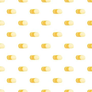 Sliced bread loaf seamless repeating food pattern Stock Illustration