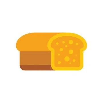 Sliced bread loaf showing soft inside texture on white background Stock Illustration