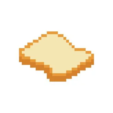 Sliced bread pixel art. Pixelated Food rooty. 8 bit vector illustration Illustrazione stock