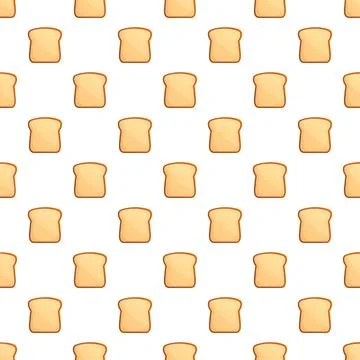 Sliced bread repeating seamless pattern for food design Illustrazione stock