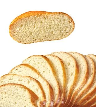 Sliced Bread Slices Stack Stock Photos