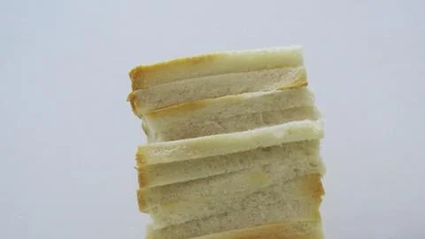 Sliced bread stack. Concept photo. Stock Photos