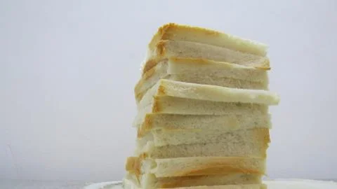 Sliced bread stack. Concept photo. Stock Photos