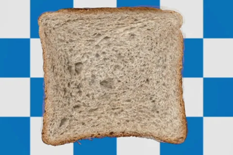 Sliced bread timelapse soft checker background alpha matte Stock Footage 38565850